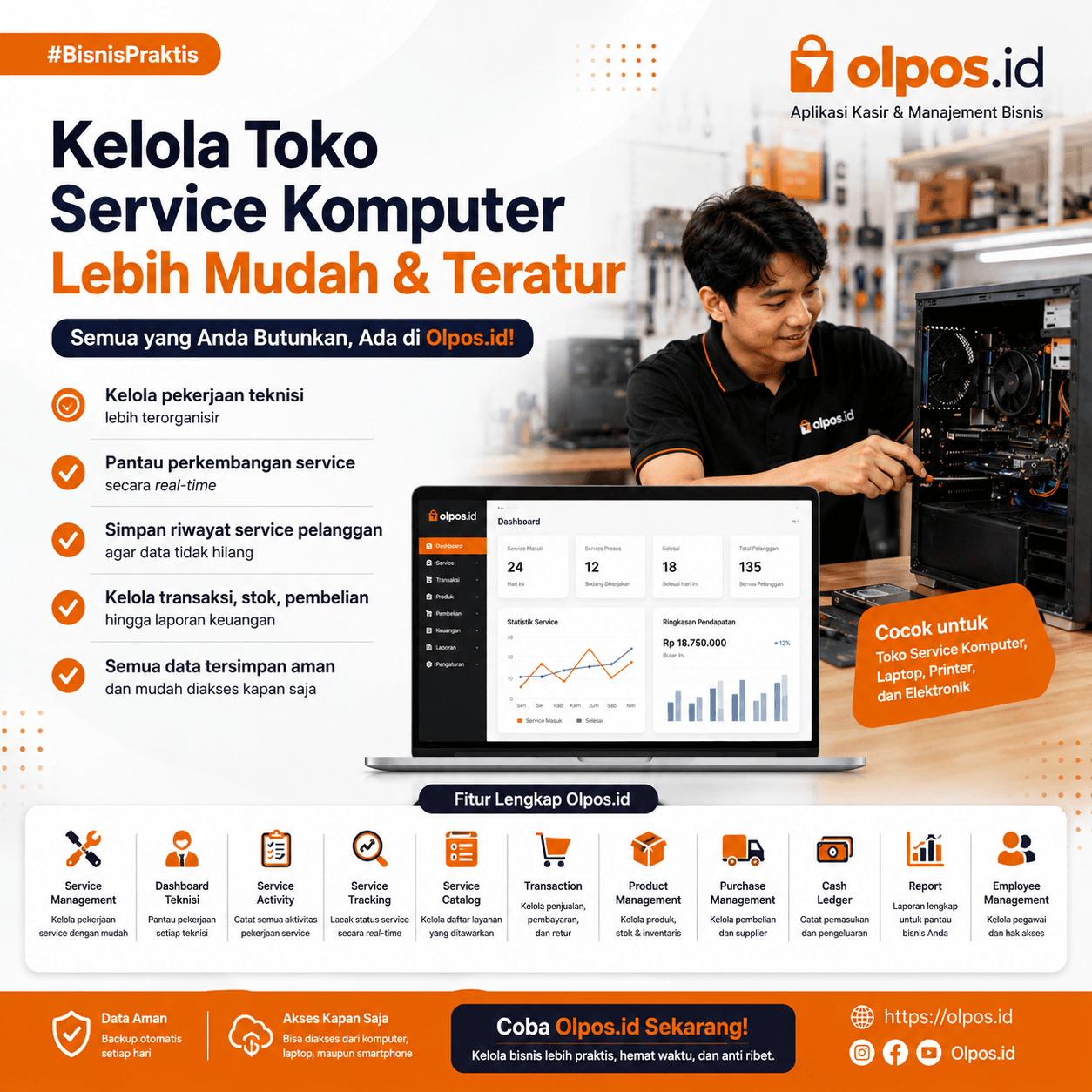 Cara Mengelola Riwayat Service Komputer agar Data Perbaikan Pelanggan Tidak Hilang